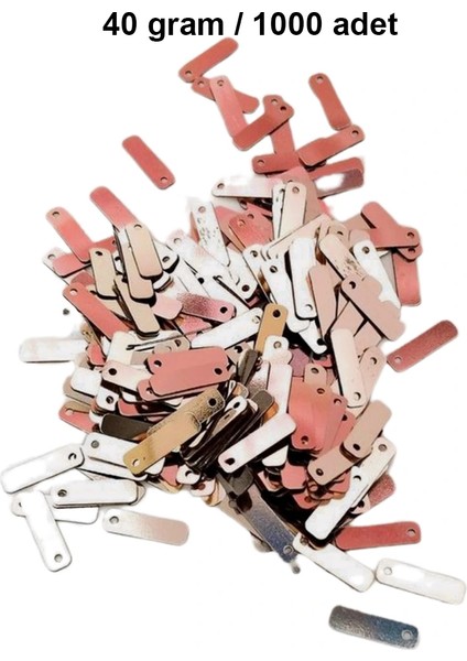 Açık Kırmızı 15 x 5 mm Dantel Oya Yazma Halhal Abiye Lazer Kesim Pul 1000 Adet / 40 Gram