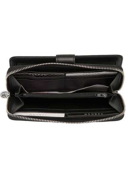 Siyah Hakiki Deri Kadın Cüzdan - S1CB00005789-A55