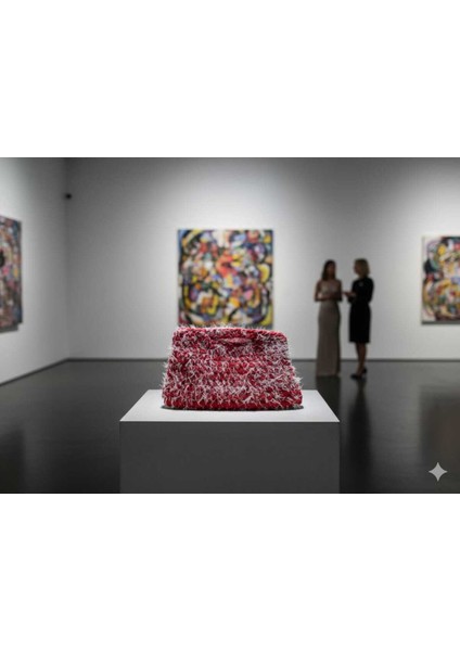 Kulplu Saçaklı + Penye Tığ Işi El Örgüsü Çanta