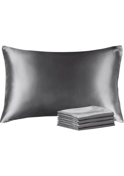 ® Antibakteriyel Terletmeyen Ipek Saten Yastık Kılıfı 2'li 50X70 Gri modelleri