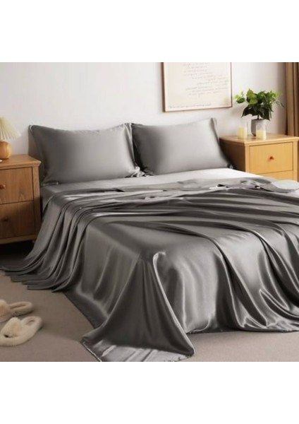 ® Antibakteriyel Terletmeyen Ipek Saten Yastık Kılıfı 2'li 50X70 Gri fırsatları