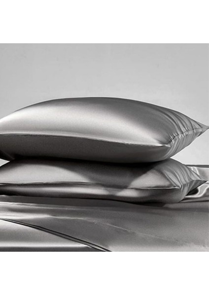 ® Antibakteriyel Terletmeyen Ipek Saten Yastık Kılıfı 2'li 50X70 Gri indirimleri