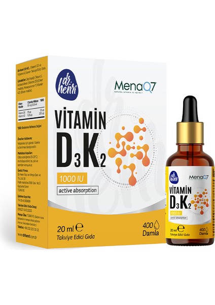 D3 K2 Vitamini Içeren Takviye Edici Gıda