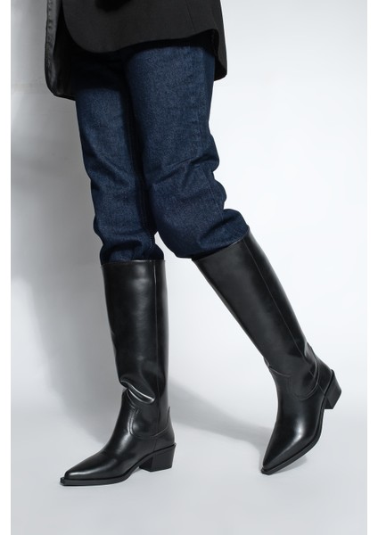 Kadın Sivri Burun Kovboy Fermuarsız Western Çizme Mivez fiyatları