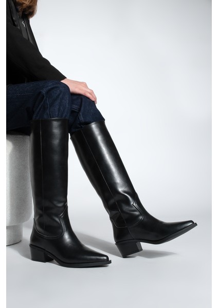 Kadın Sivri Burun Kovboy Fermuarsız Western Çizme Mivez fırsatları