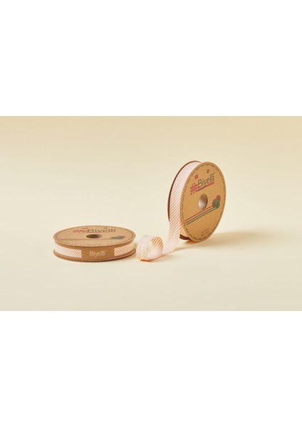 ® Biye Çizgili Katlı C06 Turuncu 2 cm 25 Metre %65 Koton %35 Polyester