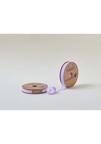 ® Biye Çizgili Katlı C07 Lila 2 cm 25 Metre %65 Koton %35 Polyester