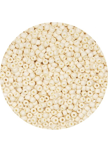 Beyaz Renk 4 mm Yaklaşık 1100 adet / 100 gram Cam Boncuk Oya Yazma Bileklik ve Kolye modelleri