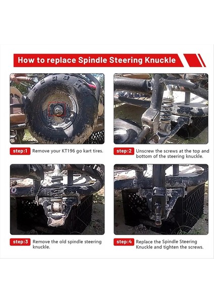 1 Çift Mil Direksiyon Knuckle Mil Yatak Coleman Için KT194 KT196 196CC 6 5 Hp Go Kart Dört Parça (Yurt Dışından) modelleri