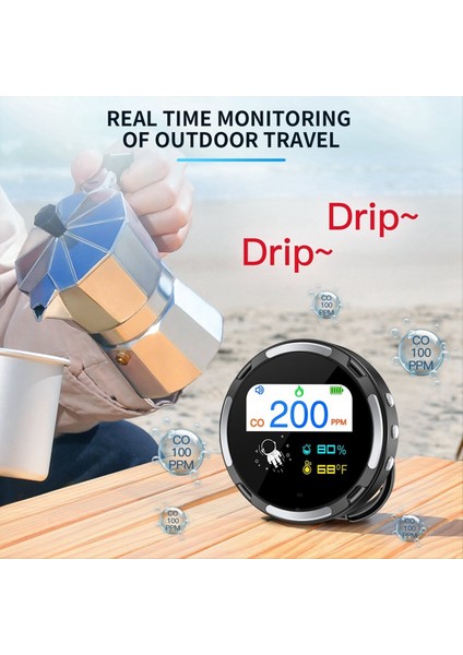 Karbon Monoksit Dedektörü Ev Hava Kalitesi Monitörü Taşınabilir Karbon Monoksit Dedektörü Siyah (Yurt Dışından) fırsatları