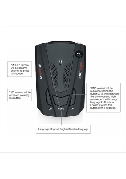 Arabalar Için Radar Dedektörü Otomatik 360 Derece Şehir/karayolu Modu Sesli Arabalar Için Sürüş Yardımları A (Yurt Dışından) fırsatları