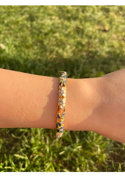 Blue Flower Mineli Kelepçe modelleri