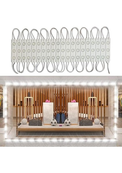 LED Mercekli Modül LED 12V | 1.2 Watt ve 1.5 Watt | 6 Farklı Renk Seçeneği | Tabela, Vitrin, Akvaryum, Tezgah, Makyaj Aynası Aydınlatma Için (1.2 Watt | 10 Adet, Beyaz) fırsatları