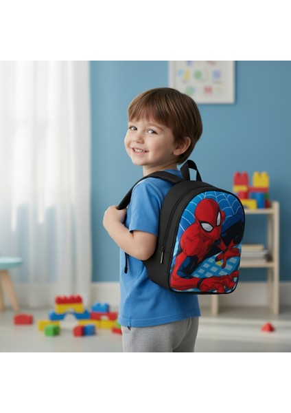 Spider-Man Mavi Erkek Çocuk Kreş Çantası