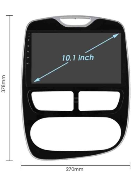 Renault Clio 4 (2012-2015) Uyumlu 10inç 2gb Ram 32GB Hafıza QLED Ekran Multimedya Android Teyp modelleri