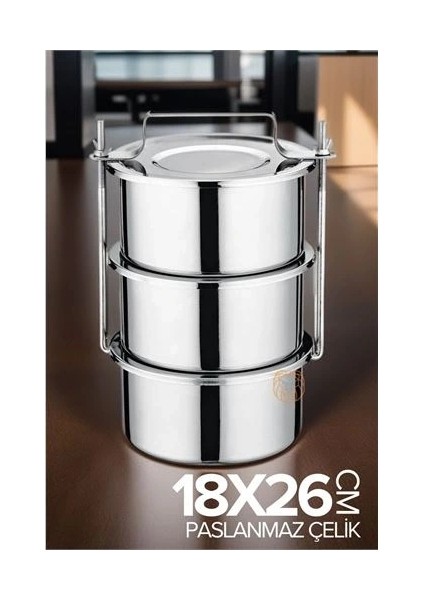 Xl 18X26 cm Sefer Tası Paslanmaz Çelik Yemek Kabı