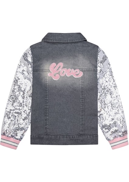Kolları Pul Payetli Nakışlı Denim Ceket fırsatları