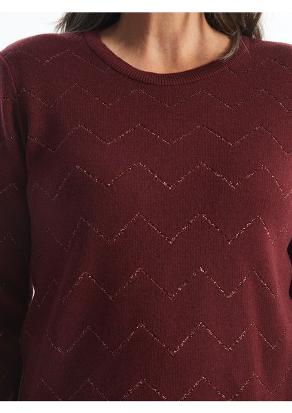 Yeni Sezon Bisiklet Yaka Desenli Kadın Triko Kazak fırsatları