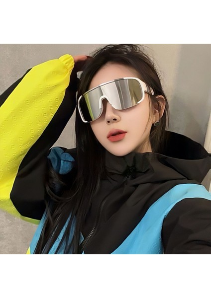 Yeni Açık Hava Sporları Bisiklet Binme Gümüş Gözlükler Dağcılık Gece Binme Güneş Gözlükleri Tek Parça Göz Koruması Rüzgar Geçirmez Gözlükler Erkekler ve (Yurt Dışından) indirimleri