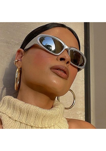 Yeni Fütüristik Y2K Sıcak Kız Güneş Gözlükleri Bisiklet Punk Spor Internet Ünlü Güneş Gözlükleri Kadın Sınır Ötesi Modaya Uygun Gözlükler (Yurt Dışından) modelleri