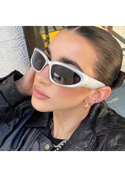 Yeni Fütüristik Y2K Sıcak Kız Güneş Gözlükleri Bisiklet Punk Spor Internet Ünlü Güneş Gözlükleri Kadın Sınır Ötesi Modaya Uygun Gözlükler (Yurt Dışından) indirimleri