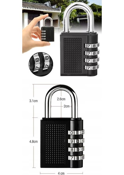 Hsnet Şifreli Asma Kilit 4 Kademe 40 mm - ?00?03E5-8G7800 fiyatları