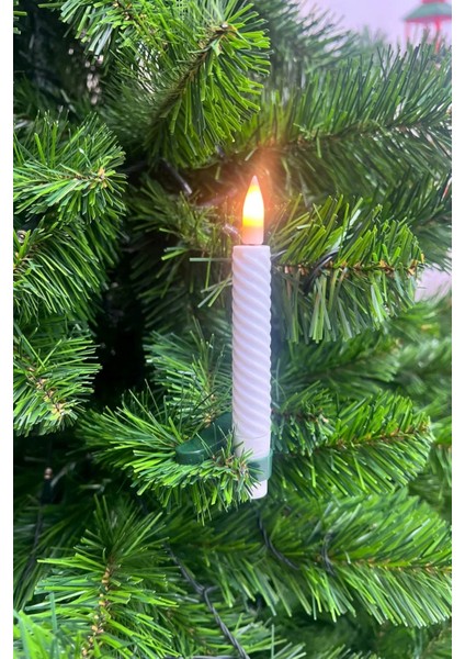 Alevsiz Mandallı Şamdan Mum 8 Li Set Uzaktan Kumandalı Noel Özel Gün Için 13 cm modelleri