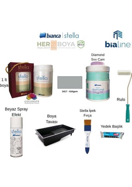 Stella Mutfak Boyama Seti - (Ekstra Korumalı Set) - Tüm Renkler