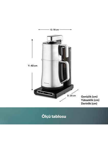 Teabot 1785H Otomatik Çay Makinesi Krom fiyatları