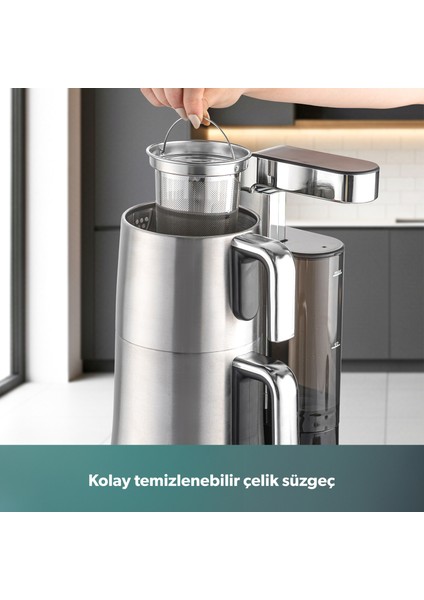 Teabot 1785H Otomatik Çay Makinesi Krom