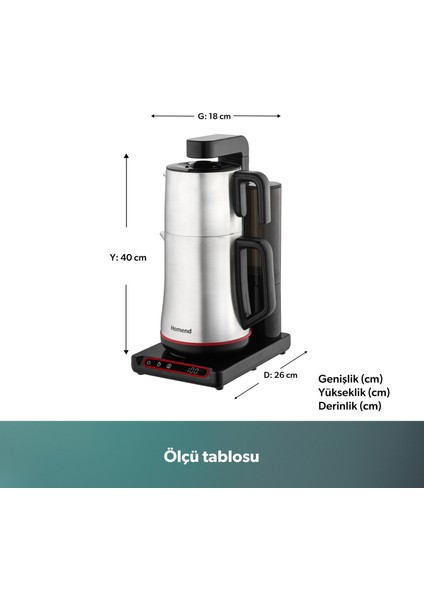 Teabot 1786H Otomatik Çay Makinesi Siyah fiyatları