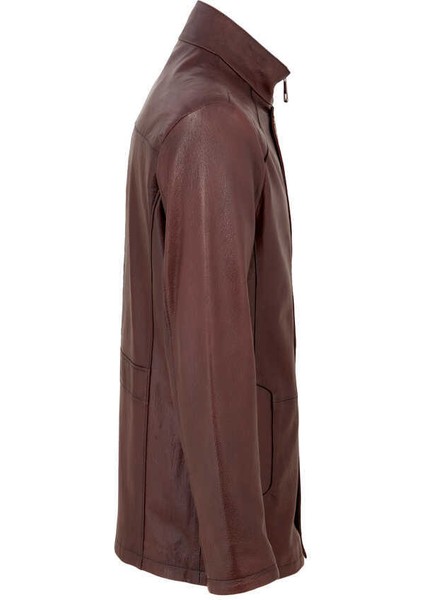 Kahve Hakiki Deri Erkek Hakiki Deri Mont - E22BDM310400-R4W