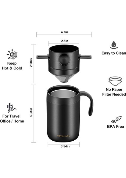 Yeni Açık Kullanışlı El Demleme Kahve Fincanı Paslanmaz Çelik Üç Parçalı Termos Fincan Taşınabilir Fincan Ev Kahve Fincanı Damlama Seti (Yurt Dışından) fiyatları