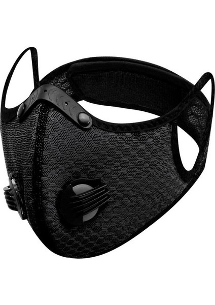 Yeni Bisiklet Maskesi Aktif Karbon Filtre Elemanlı Bisiklet Maskesi Açık Spor Toz Geçirmez Anti-Duman Nefes Alabilir (Yurt Dışından)