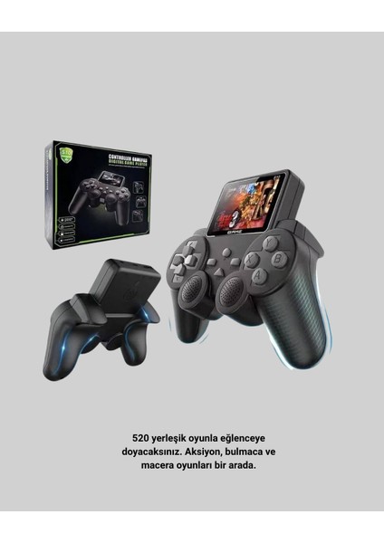 Çocuklar ve Yetişkinler Için Uygun 500 Oyunlu Taşınabilir Mini Retro El Konsol - ?25?68E7-0G9 modelleri