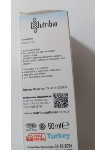 %100 Saf Analizli Alabalık Yağı Salmon Trout Oil 50 ml fiyatları