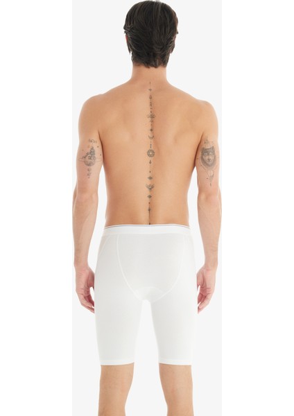 Erkek Pamuk Elastan Boxer Tender Cotton 9230 - Beyaz indirimleri