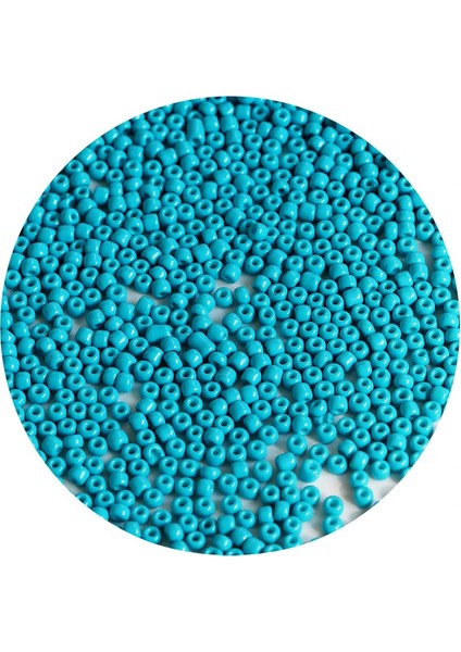 Turquaz Mavi Renk 4 mm Yaklaşık 220 Adet/20 Gram Cam Boncuk Oya Yazma Bileklik ve Kolye modelleri