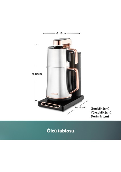 Teabot 1785H Otomatik Çay Makinesi Bakır fiyatları