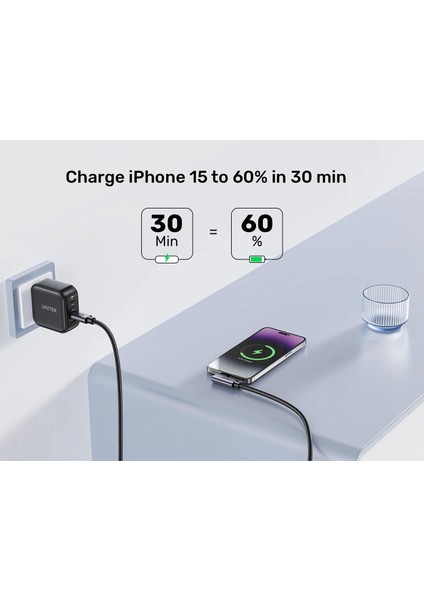 Unıtek Type-C Hızlı Şarj Kablosu 90 Derece 2 Metre 100W (C14123BK-2M)
