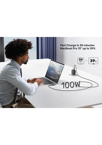 Unıtek Type-C Hızlı Şarj Kablosu 90 Derece 2 Metre 100W (C14123BK-2M)