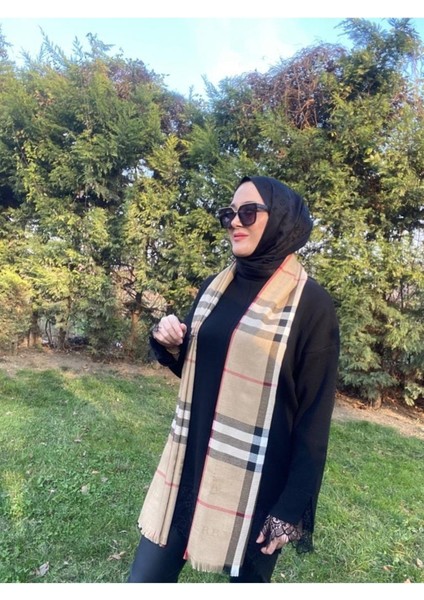 Kaşmir Ipek Kışlık(Kalın) Burberry Desen Şık Şal fırsatları