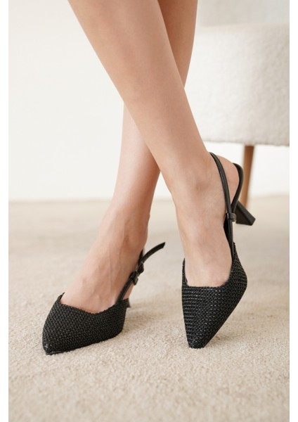 Minorka Hasır Detaylı Kadın Topuklu Ayakkabı indirimleri
