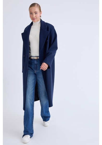 Düğmeli Uzun Kaşe Kaban fırsatları