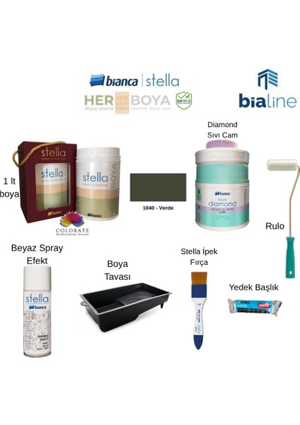 Stella Mutfak Boyama Seti - (Ekstra Korumalı Set) - Tüm Renkler