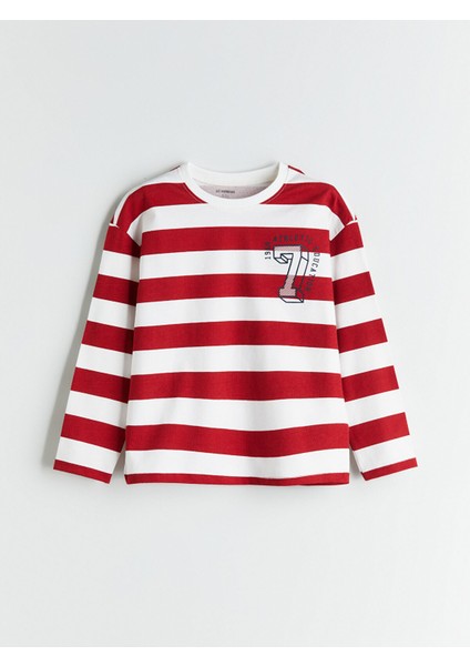 Yeni Sezon Bisiklet Yaka Çizgili Erkek Çocuk Tişört