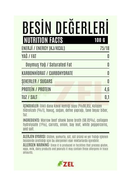 Zel Kolajen Takviyeli Ilikli Kemik Suyu 480 ml modelleri