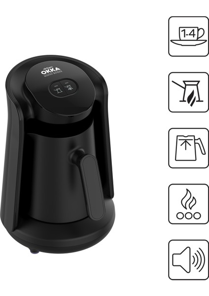 Okka Minio Közde Türk Kahvesi Makinesi 4 Fincan Kapasiteli Siyah - OK0049 fiyatları