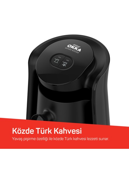 Okka Minio Közde Türk Kahvesi Makinesi 4 Fincan Kapasiteli Siyah - OK0049