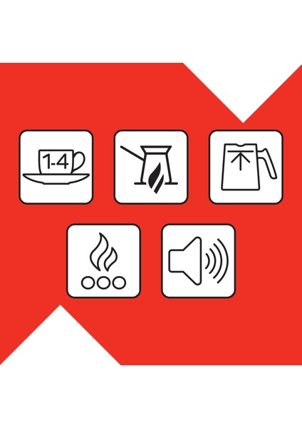 Okka Minio Közde Türk Kahvesi Makinesi 4 Fincan Kapasiteli Siyah - OK0049